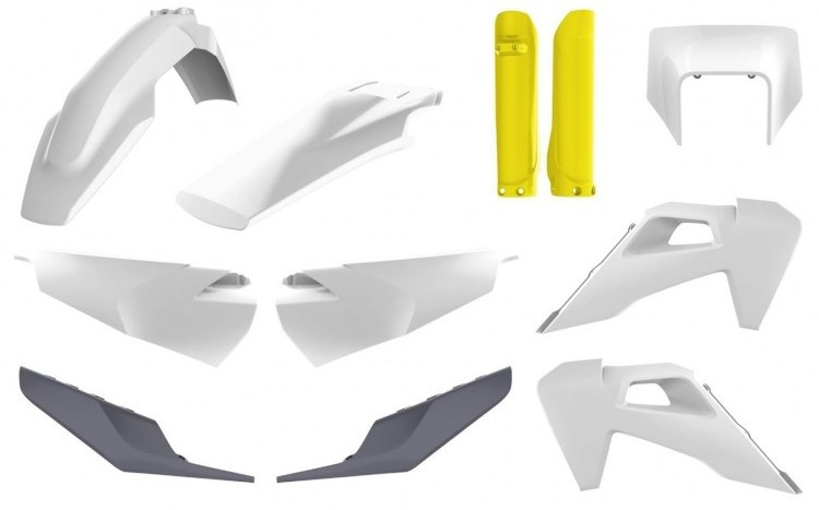 Мотопластик Polisport Enduro kit - Husqvarna (20-) білий/жовтий, Husqvarna