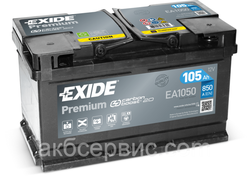 Акумулятор автомобільний Exide EA1050, фото 1
