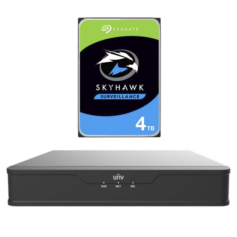 Комплект IP видеорегистратора Uniview NVR301-08S3 + Жесткий диск Seagate SkyHawk HDD 4TB (ST4000VX016) - фото 1 - id-p2086572385