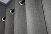 Комплект (2шт. 1,5х2,5м.) штор на люверсах із тканини мікровелюр SPARTA. Колір сірий. Код 1093ш 37-0001, фото 6