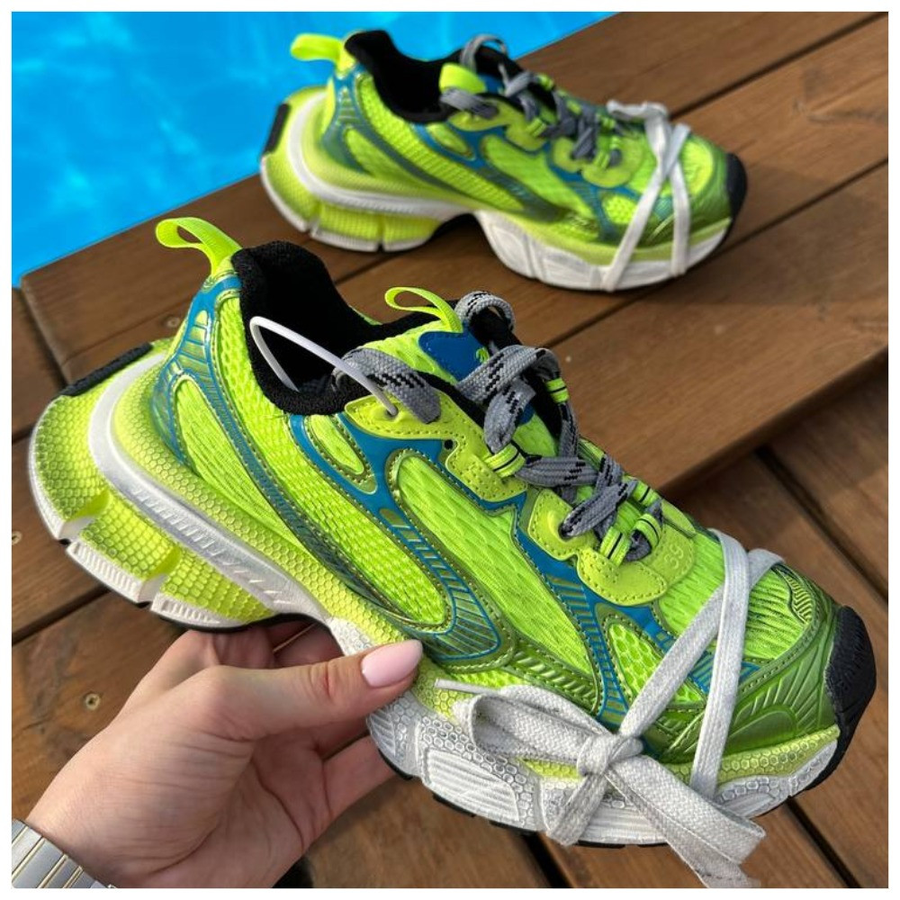 Жіночі кросівки Balenciaga 3XL In Fluo Yellow Premium, жовті кросівки баленсіага 3ХЛ, фото 1