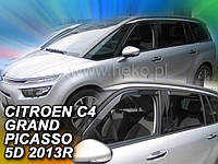 Дефлектори вікон / вітровики Citroen C4 Grand Picasso 2013 -> 5D (вставні, кт - 4шт) MK2 (Heko)
