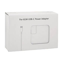 Мережевий Зарядний Пристрій Macbook USB-C PD61W NO LOGO Колір Білий 2020000372622
