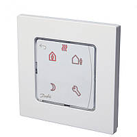 Терморегулятор Danfoss Icon Programm, электронный, сенсорный, программируемый, 230V, On-wall, белый, 088U1025