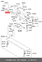 Комплект болтов задней подвески (рычагов) hyundai tucson / kia sportage 551172E000 / 626172E500 / 626172E00