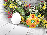 (1 шт) Пасхальный декор с цветным принтом "КРАШАНКА", 6х4 см, цвет ЖЕЛТЫЙ