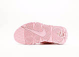 Жіночі кросівки Nike Air More Uptempo Pink, рожеві шкіряні кросівки найк аір море аптемпо аїр, фото 7