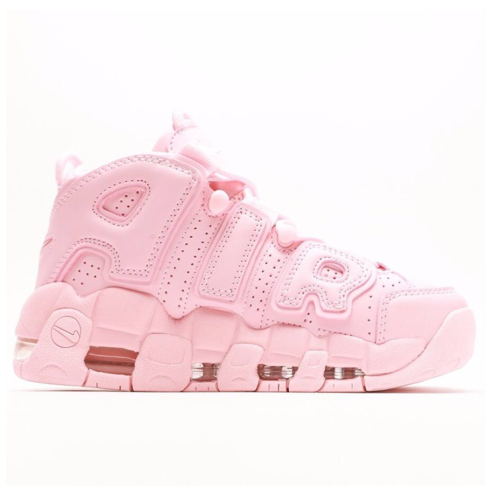 Жіночі кросівки Nike Air More Uptempo Pink, рожеві шкіряні кросівки найк аір море аптемпо аїр, фото 1