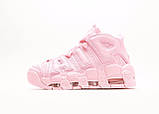 Жіночі кросівки Nike Air More Uptempo Pink, рожеві шкіряні кросівки найк аір море аптемпо аїр, фото 6