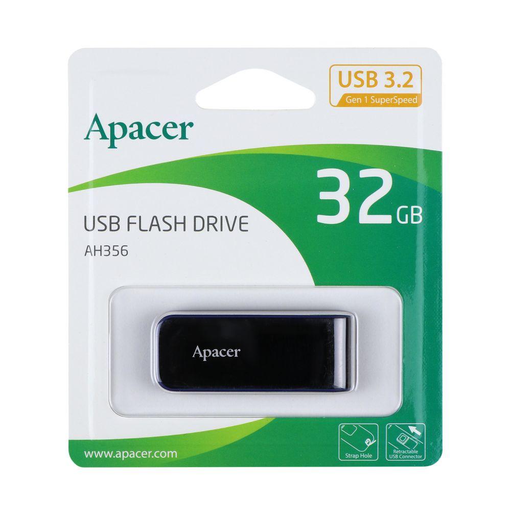 USB флеш-накопичувач 3.2 Apacer AH356 32Gb Колір Чорний 4712389911339