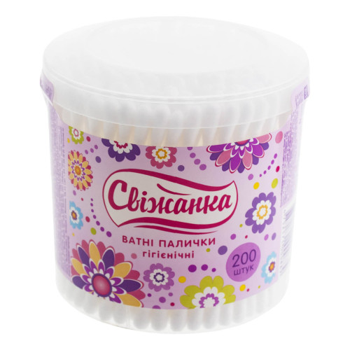 Ватні палички  "Свіжанка" 200 шт. стакан Арт.25114