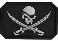 Шеврон MIL-TEC «Skull with Swords» PVC Black