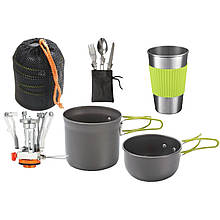 Набір туристичного посуду Ranger Prius з газовим пальником