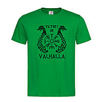 Зеленая мужская/унисекс футболка Victory of Valhalla (13-15-5-зелений)