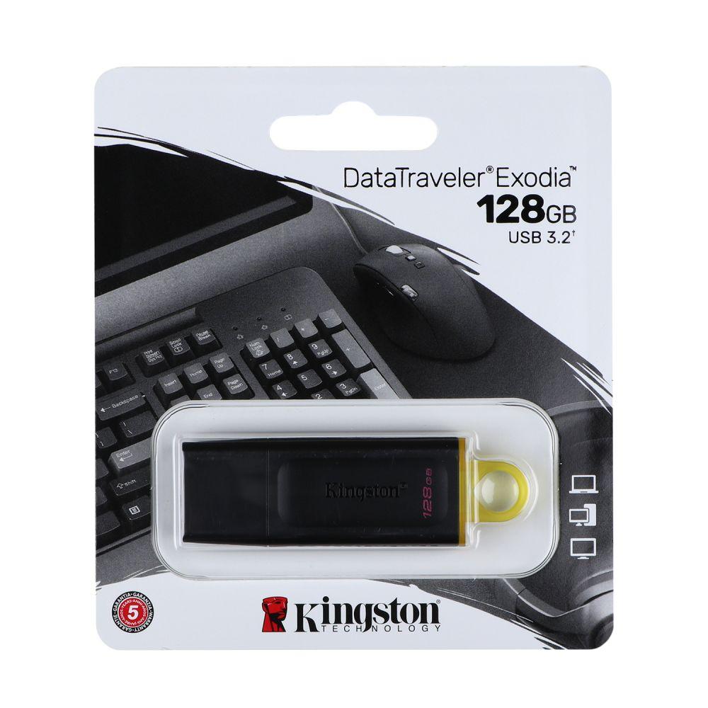 USB флеш-накопичувач 3.2 Kingston DataTraveler Exodia 128gb Колір Чорно-Жовтий 740617309928