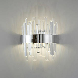 Світлодіодне бра LED 18 Вт кришталеве колір каркасу хром D-947/2CH