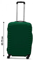 Качественный чехол для большой чемодана L цвета зеленый материал дайвинг чехол кавер на большой чемодан L