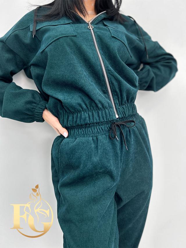 Вельветовий жіночий спортивний костюм оптом "Demien"