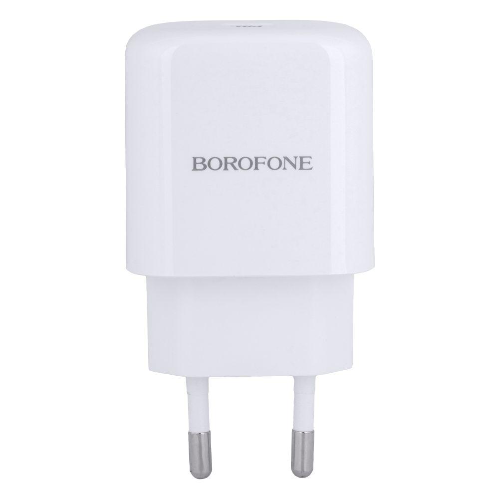 Мережевий Зарядний Пристрій Borofone BN3 Premium PD 20W QC3.0 Колір Бiлий 6931474748065