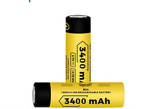 Акумулятор 18650 VapCell B34 3400 mAh Li-Ion INR, 3.7В (4.2B), 10А. Без захисту плюс виступає (Button Top)., фото 3