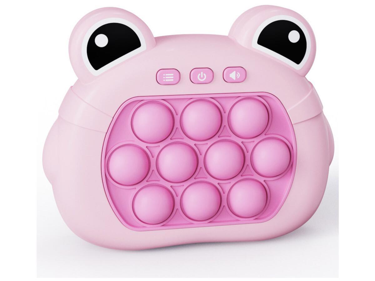 Портативна гра (антистрес) Epic Pop-it Speed Push Game Cute frog Pink
