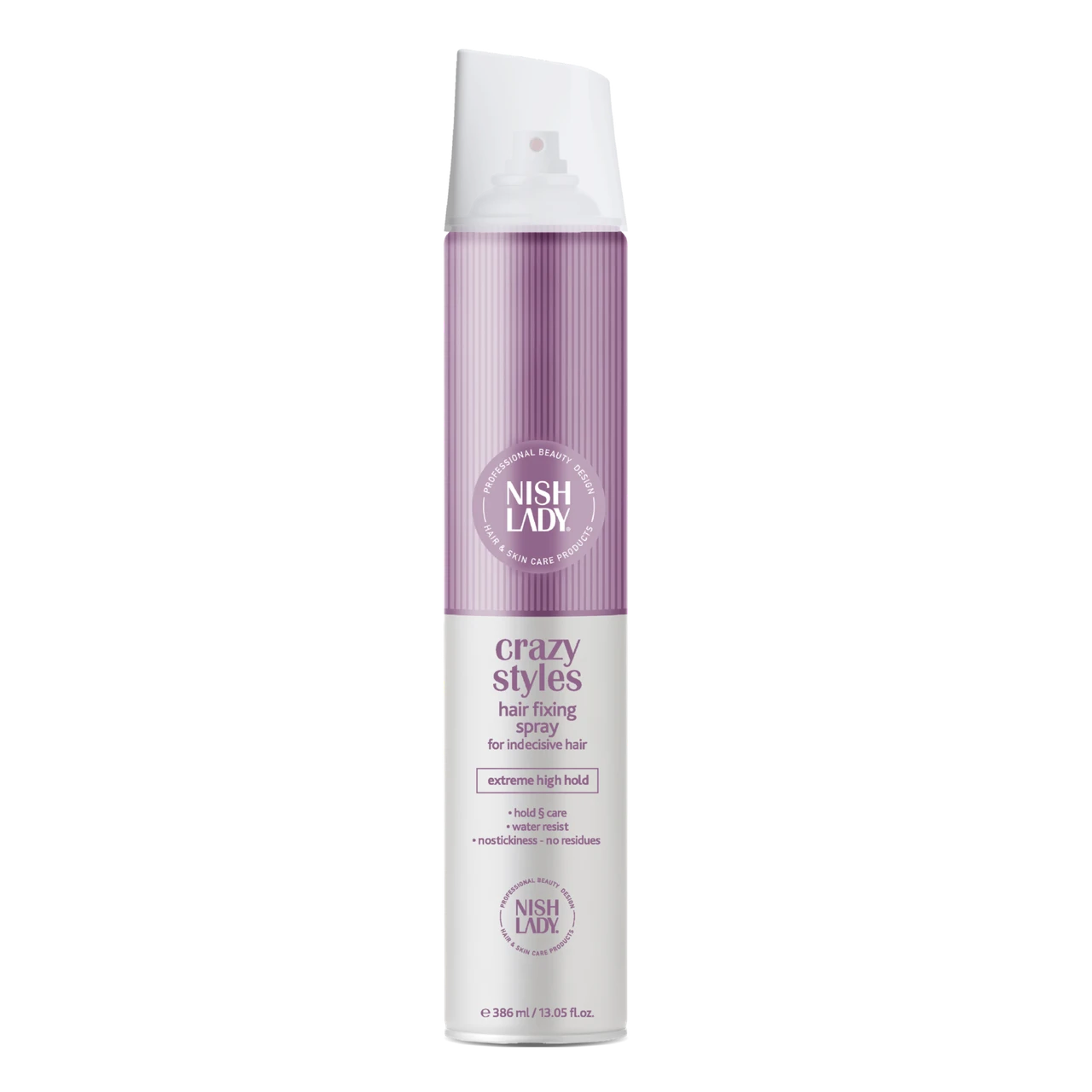 Спрей-лак для укладання волосся NishLady Hair Fixing Spray Crazy Styles 386мл