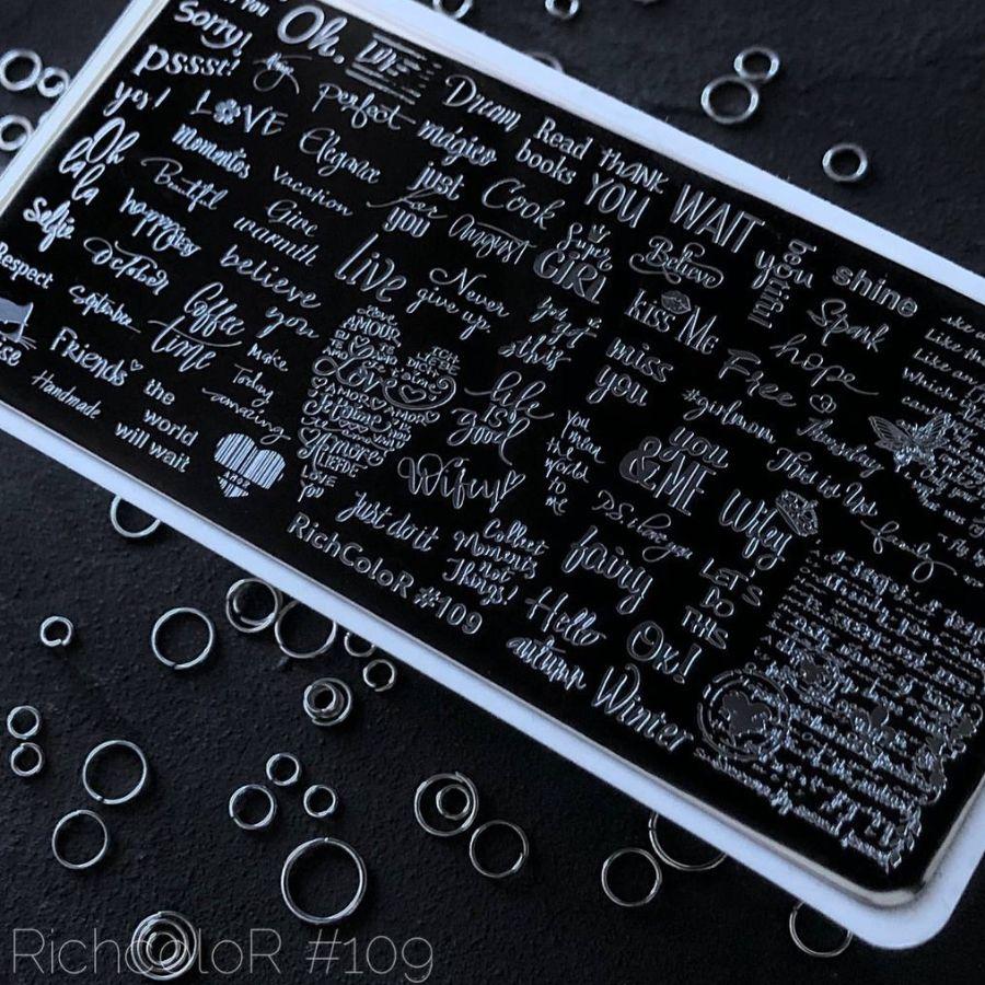 Пластина для стемпінгу RR-109 на пластиковій основі, фото 1