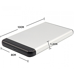 Зовнішня кишеня 2,5" S19 USB3.1 Type C Aluminum alloy Колір Срiбло 2020000377870