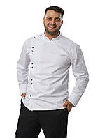 Чоловічий кухарський кіт NAVY 2 білий — професійна форма, у якій комфорт і практичність об'єднуються зі стилем.