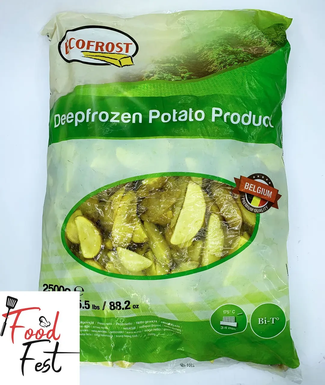 Картопляні скибки в кожурі, (пакування 2,5 кг)