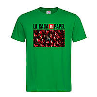 Зеленая мужская/унисекс футболка La Casa De Papel (13-16-2-зелений)