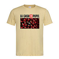 Песочная мужская/унисекс футболка La Casa De Papel (13-16-2-пісочний)