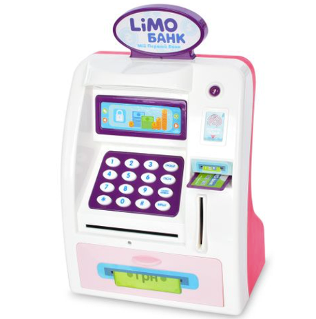 Скарбничка-сейф у формі банківського терміналу LIMO TOY M 4550, біло-рожевий, фото 1