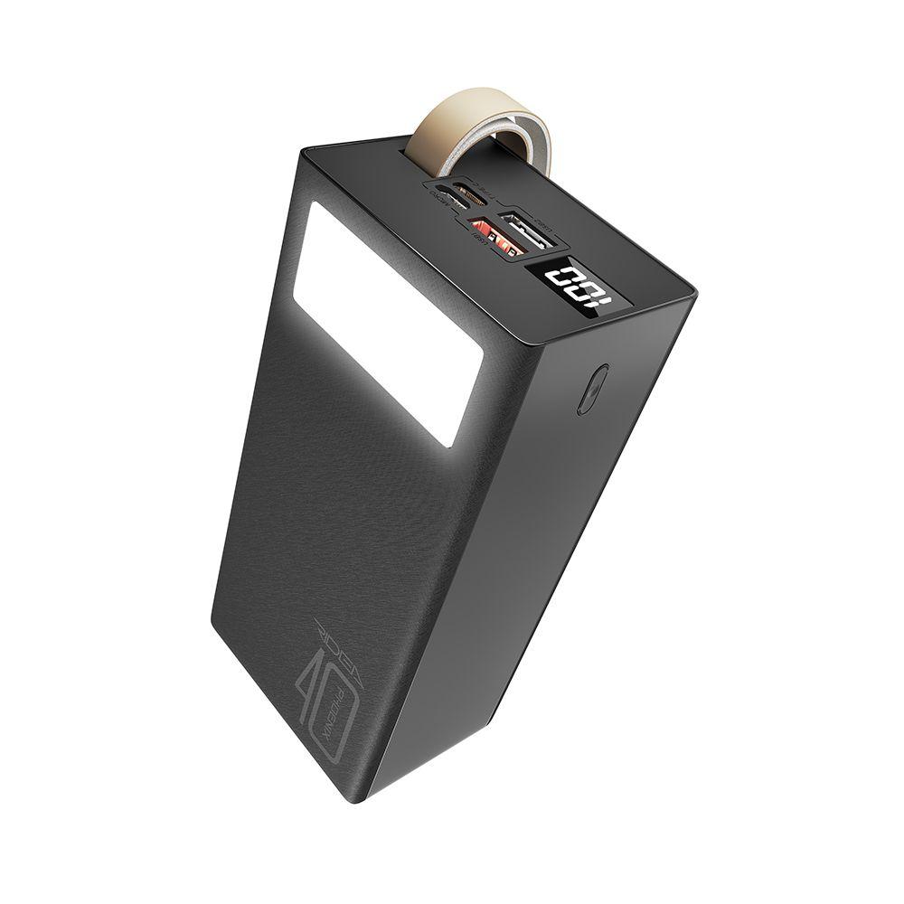 Універсальна Мобільна Батарея Ridea RP-D40L Phoenix40 10W digital display + lamp 40000 mAh Колір Чорний 6902013370450