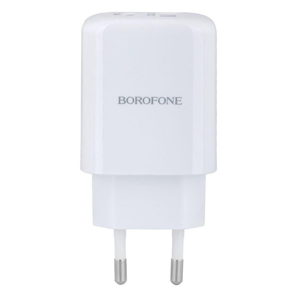 Мережевий Зарядний Пристрій Borofone BN4 PD 20W QC3.0 Type-C to Lightning Колір Бiлий 6931474748096