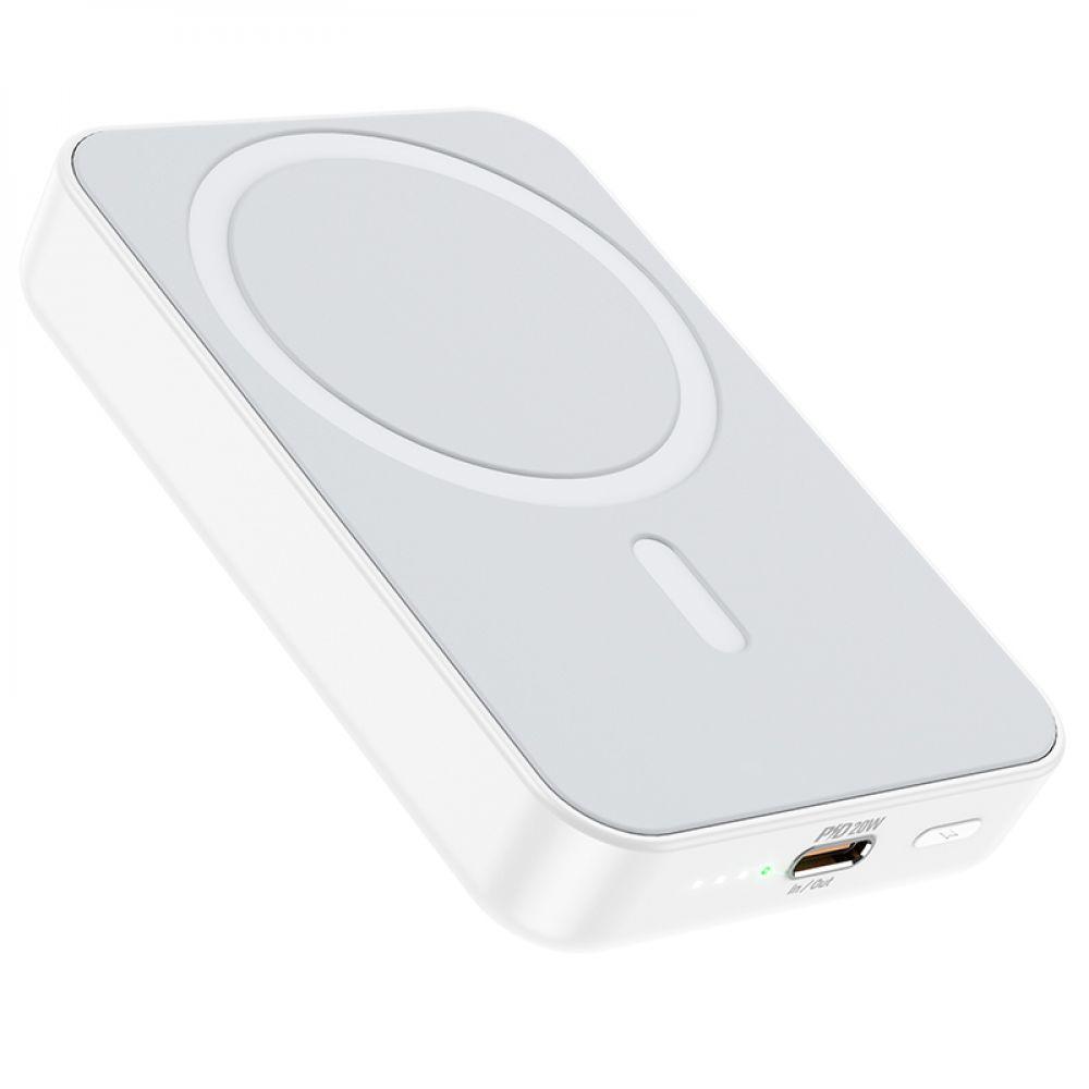Універсальна Мобільна Батарея Borofone BJ25 Plus Reach PD20W magnetic wireless fast charging 10000 mAh Колір Білий 6941991105326