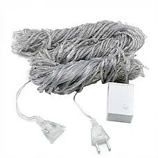 Гірлянда водоспад 320 LED (RD7154) 3х2м із заглушкою (10х32) Білий (холодний, фото 6