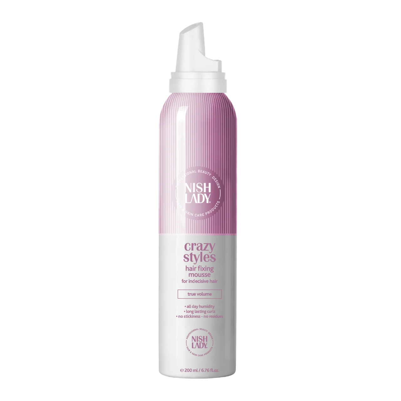Фіксуючий мус NishLady Fixing Mousse Crazy Styles 200мл