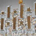 Сучасна кришталева люстра на 8 ламп Е14 колір каркасу золотий D-3129/800x300SGD, фото 4