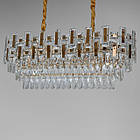 Сучасна кришталева люстра на 8 ламп Е14 колір каркасу золотий D-3129/800x300SGD, фото 2