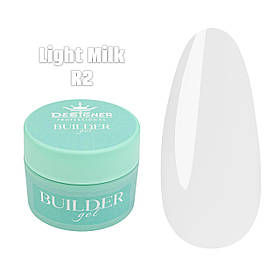 Моделюючий гель Builder Gel 15 мл., Дизайнер для нарощування та зміцнення нігтів №R2-Light Milk