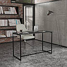 Стіл письмовий з металевим каркасом колір графіт шириною 120 см, фото 2