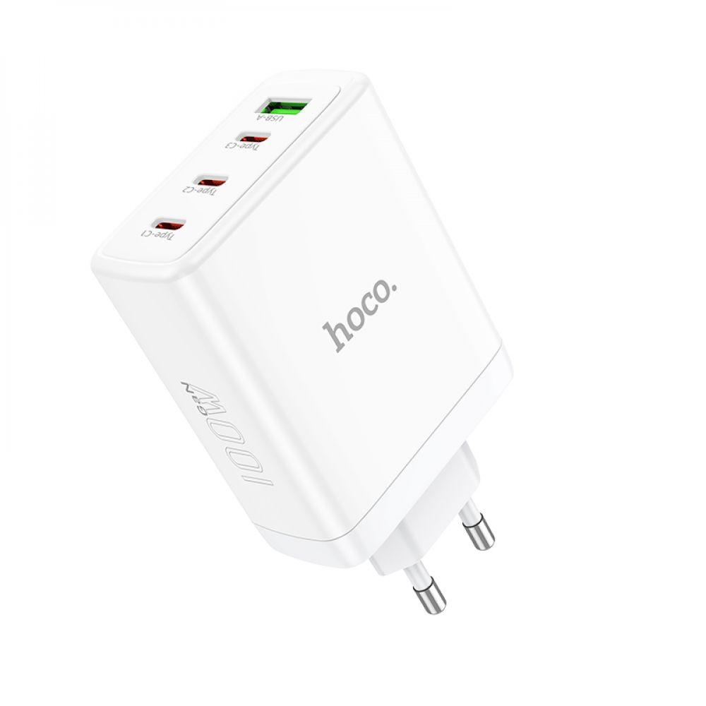 Мережевий Зарядний Пристрій Hoco N31 Leader GAN PD 100W/QC 22.5W Колір Білий 6931474784179