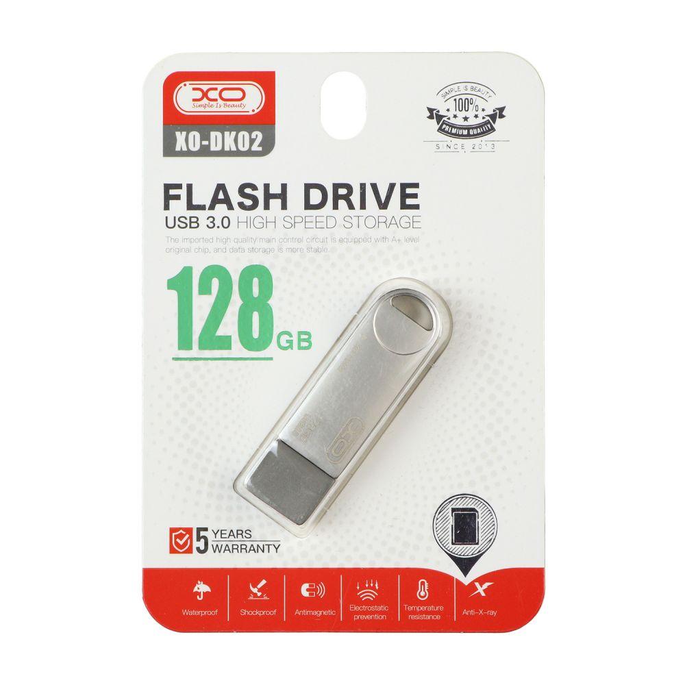 USB флеш-накопичувач XO DK02 USB3.0 128GB Колір Сталевий 6920680825912