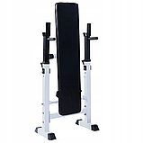 Лавка для жиму 3 в 1 WCG 2020 Штанга + гантелі набір Premium 70 кг + Гиря 10 кг в подарунок, фото 6