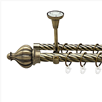 Карниз кованый для штор двойной антик Таджа 16мм диаметр твистер комплект