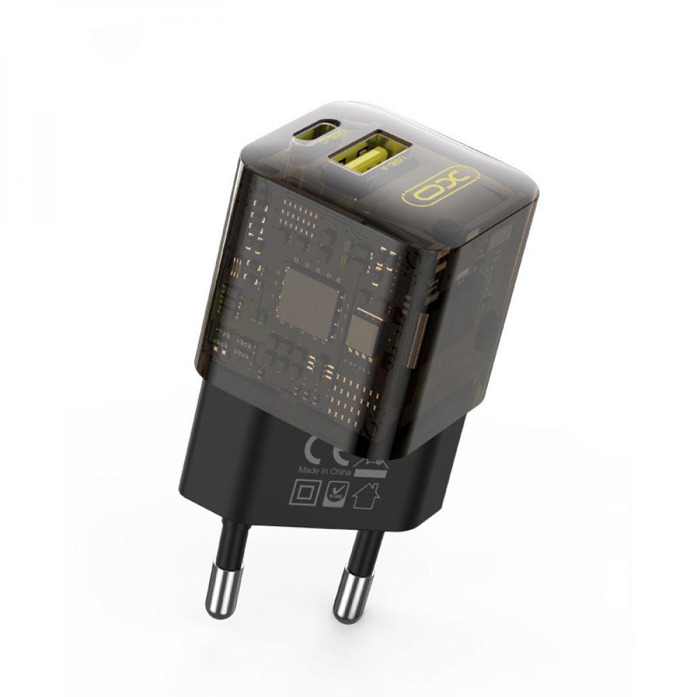 Мережевий Зарядний Пристрій XO CE05 PD30W+QC3.0 Колір Коричневий 6920680832675