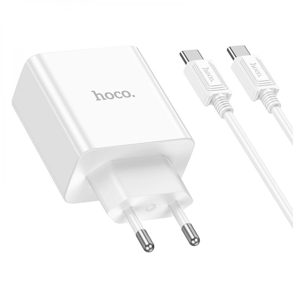 Мережевий Зарядний Пристрій Hoco C108A Leader PD35W/QC Type-C to Type-C Колір Бiлий 6931474784452