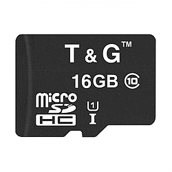 Карта Пам'яті  T&amp;G MicroSDHC 16gb UHS-1 10 Class Колір Чорний 4711472586041