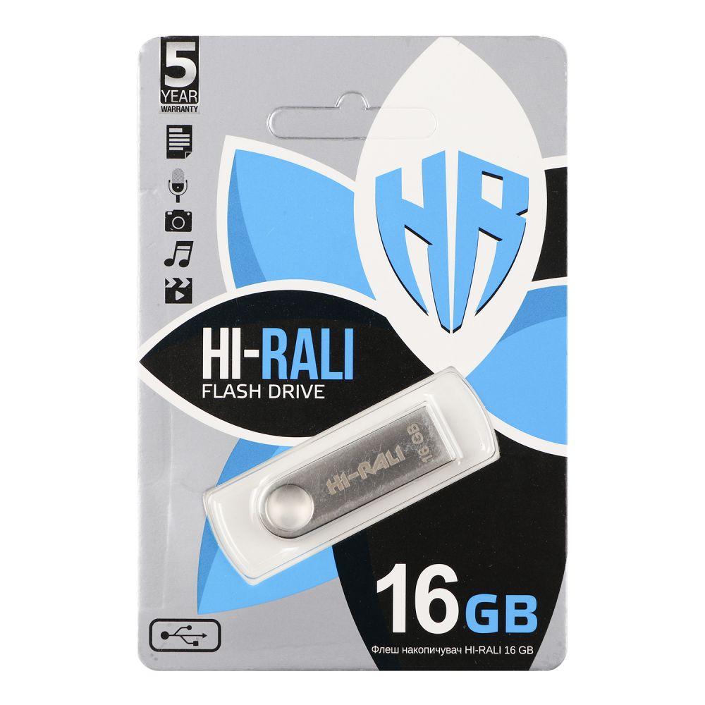 USB флеш-накопичувач Hi-Rali Shuttle 16gb Колір Сталевий 1931472583779
